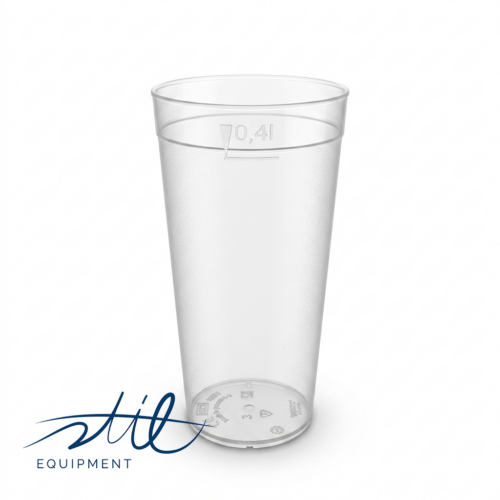 Rentman File 8225 Plastikbecher "Klar" 0,4