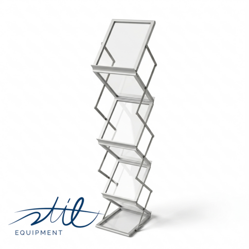 Prospektständer Aluminium faltbar