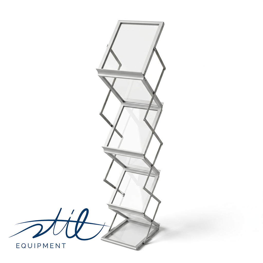 Prospektständer Aluminium faltbar